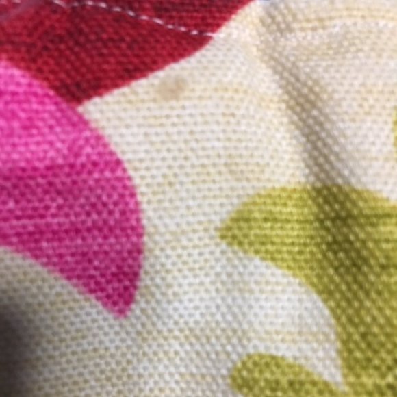 Multicolor Floral Linen Cotton Stylish Handbag Button Closure  11"x3"x6" - Picture 12 of 12